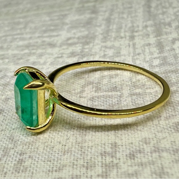 NWT Gold Plated Sterling Silver Lab Tourmaline Ring, Size 7 - Picture 4 of 4